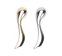 2 Pièces Bâton de Massage Facial Mini Argenté en Alliage de Zinc | Dosage Précis, Prise en Main Confortable, pour Présent Féminin Couleur Aléatoire Style Aléatoire