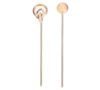 2 Pièces Bâtonnet à Cheveux Femmes en Alliage D’aluminium | Chignon, Surface Lisse, Tenue Stable, Ton Or, Usage Fête et Sortie Nocturne