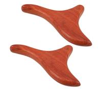 2 Pièces Bâtonnet de Massage en Bois, Outil Thaï Portable