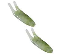 2 Pièces Bâtonnets de Beauté Nez en Résine, Massage du Visage | Texture Naturelle Couleur Jade, Bords Lisses, pour Huiles de Soin, Salon de Beauté et Acupression Couleur Aléatoire