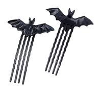 2 pièces bâtons de cheveux pour petits pains Style gothique chauve-souris bâtons de cheveux en alliage Zinc épingle à pour femmes pour petits pains, pince chauve-souris, épingle à bâton, a