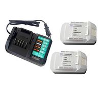 2 pièces Batterie de Rechange pour BL1413G 196375-4, Remplacement pour Makita. HP347 HP347D DF347DJV143D TD126D UH480D UH480D UM165D UR140Davec Chargeur DC18WA （14.4V 1300mAh）
