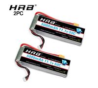 2 pièces batterie Lipo HRB 3S 4s 6S 1300mah 1500mah 1800mah 2200mah 3000mah 4000mah 5000mah 6000mah batterie RC 22.2v 14.8v 11.1v Lipo 6s 6000mah ec5 2pc