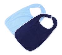 2 Pièces Bavoir Adulte Double Face en Polyester, Doux, Chaud | Protection Large pour Repas et Activités, Fermeture Simple, Convient aux Hommes, Soignants et Personnes Âgées