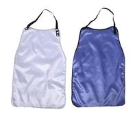 2 Pièces Bavoir Imperméable Ajustable pour Adultes Âgés, Polyester | Surface Essuyable, Réutilisation Rapide, Poche Récupératrice, Bretelles Réglables, pour Activités Créatives