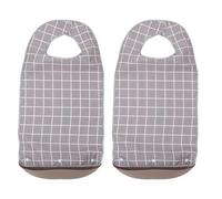 2 Pièces Bavoir Imperméable pour Personnes Âgées, Grand Modèle | Protection Lavable en Tpu Pvc, Usage à Domicile pour Repas, Récupérateur de Miettes Détachable
