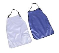 2 Pièces Bavoir Imperméable Réglable Adulte en Polyester | Lavable et Facile à Nettoyer, avec Récupérateur de Miettes, Bretelles Ajustables, pour Activités Manuelles
