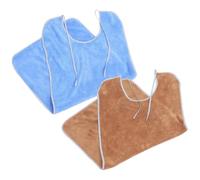 2 Pièces Bavoir Lavable pour Adultes, Portable | Grand Format, Lien à Nouer, Léger, pour Personnes Âgées et Adultes, Usage Repas Quotidien