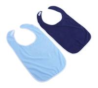2 Pièces Bavoir pour Adulte en Polyester Double Face | Douce Texture en Polaire, Fermeture Simple Rapide, pour Soignants et Personnes Âgées, Vêtements au Sec
