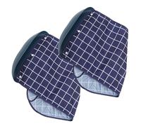 2 Pièces Bavoir pour Adulte Senior Imperméable, Protection Repas | Couverture Complète, Col Confortable, Facile à Nettoyer, pour Maison et Établissements, Bleu Marine