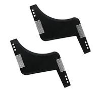 2 pièces Beard Shaping Template Tool & Comb, Peigne Sculptant Barbe Taillee Et Entretenue, Barber Tools Pochoir à Barbe,Accessoire de Guide de Rasage pour Contour Barbe