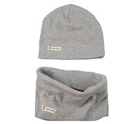 2 pièces bébé chapeau en coton et écharpe - double couche extensible Bonnet Cap Poids léger, Snood écharpe Ensemble pour bébé nouveau-né Garçons Filles Jeunes enfants Enfant Automne Hiver Printemps