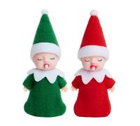 2 Pièces Bébé Elfe de Noël,Petit Lutin Farceur Bebe Jumeaux,Mini Mignon Poupée Elfe Accessoire de Tradition pour Noël,Poupée de Noël Jouet Cadeau pour Enfants Filles et Garçons Décorations de Noel