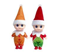 2 Pièces Bébé Elfe de Noël pour Enfant,Mini Lutin Farceur Bebe Jumeaux,Petit Mignon Poupée Elfe Accessoire de Tradition pour Noel,Poupée de Noël Cadeau pour Filles et Garçons Décorations de Noel