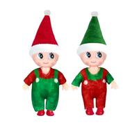 2 Pièces Bébé Elfe de Noël pour Enfant,Mini Lutin Farceur Bebe Jumeaux,Petit Mignon Poupée Elfe Accessoire de Tradition pour Noel,Poupée de Noël Cadeau pour Filles et Garçons Décorations de Noel