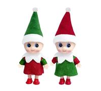 2 Pièces Bébé Elfe de Noël pour Enfant,Mini Lutin Farceur Bebe Jumeaux,Petit Mignon Poupée Elfe Accessoire de Tradition pour Noel,Poupée de Noël Cadeau pour Filles et Garçons Décorations de Noel