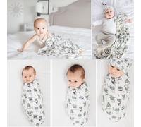 2 Pièces Bébé Réception Couverture + Bonnet Ensemble Nourrissons Dormir Lange D'emmaillotage Chapeau P31b