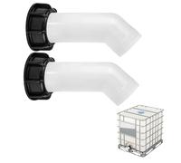 2 Pièces Bec de Vidange avec Ecrou IBC, 1000L Buse de Réservoir d'eau Raccord de Vanne Extension Buse de Tuyau Adaptateur IBC,Buse Bouchon S60x6 de RéServoir,pour Raccord Robinet Cuve IBC