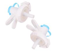 2 Pièces Bec Verseur en Plastique Blanc, Robinet Anti-fuite | Filetage Vissable, Fixation à Boucle, Débit Régulier, Structure Antidérapante, Nettoyage Facile, Adapté aux Récipients
