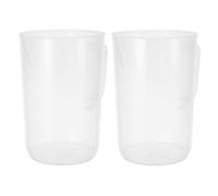 2 Pièces Bécher Gradué D'huile en Plastique 3000ml Poignée | Mesure Multi-liquides, Bec Verseur Propre, Usage Atelier ou Laboratoire, pour Huile Moteur et Liquide de Frein
