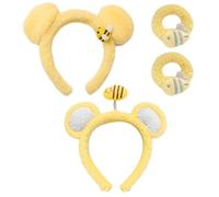 2 Pièces Bee Bandbands Et 1 Paire De Bagues De Cheveux D'Abeilles, Accessoires De Cheveux En Peluche Mignons, Accessoires De Cheveux Créatifs Et Amusants, Accessoires De Coiffure.