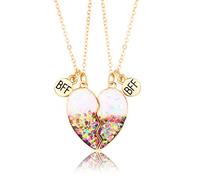 2 pièces BFF collier femme, collier fille, chaîne argent, collier pendentif amitié, ensemble pour 2 filles, cadeau d'anniversaire pour les meilleurs amis