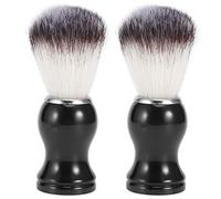 2 pièces Blaireau, Blaireaux de Rasage pour Hommes Brosse de Rasage Portable Brosse de Rasage de Voyage Pinceau de Rasage pour Hommes Outil de Salon de Coiffure
