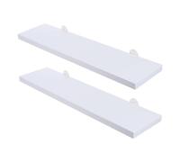 2 Pièces Blanc Étagère Murale pour Panneau Perforé en Bois | Hauteurs Réglables, Surface Polie sans Bavures, Montage Mural Pratique pour Bougies, Documents de Bureau, Entrée et Chambre
