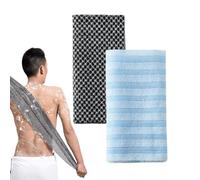 2 Pièces Blissal Shower Towel,Blissal Exfoliating Shower Towel, Brosse Corps Gratte Dos Douche pour Nettoyage en Profondeur & Exfolier Corps Brosse Dos Douche Exfoliant Corps pour Hommes Femmes (B)