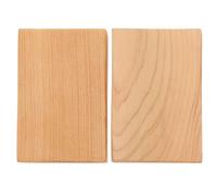 2 Pièces Bloc de Bois Inachevé Rectangulaire Diy, Cèdre Lisse
