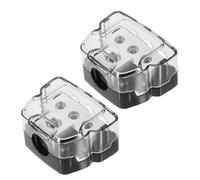 2 Pièces Bloc de Distribution de Masse, Installation Facile | Plastique et Alliage de Zinc, Alimentation Stable, Câblage Propre, Destiné aux Installateurs Professionnels et Véhicules