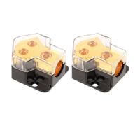2 Pièces Bloc de Distribution Électrique Automobile 1 * 0ga vers | Autoradio et Amplificateur de Voiture, Répartition D'énergie, Améliore le Son, 1 Entrée 2 Sorties