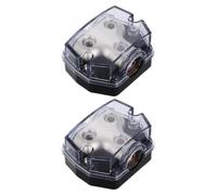 2 Pièces Bloc de Distribution Électrique pour Voiture 1 en 2 | Alliage D'aluminium et Plastique, Transmission Stable, Installation Facile, pour Système Audio et Véhicule