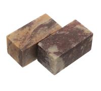 2 Pièces Bloc de Pierre à Sculpter Carrée en Naturelle | Surface Lisse pour Peinture et Fabrication de Tampons, Usage Artistique et Personnalisation de Logos et Noms