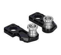 2 pièces bloc d'essieu de moto curseur bloc d'essieu de course curseur boule de stationnement de remplacement pour CB650R CBR650R 2019 2020 alliage d'aluminium de haute qualité (Argent)