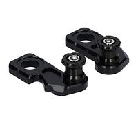 2 pièces bloc d'essieu de moto curseur bloc d'essieu de course curseur boule de stationnement de remplacement pour CB650R CBR650R 2019 2020 alliage d'aluminium de haute qualité (Noire)