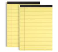 2 Pièces Bloc-Notes Juridique Doublé,29,6 x 21,4 cm Bloc-Notes Juridiques Déchirables,50 Feuilles écriture Recto Verso,Blocs-s Lignés Bloc-s Portable,Feuilles Lignées A4 pour L'école,Maison et Bureau