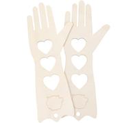 2 Pièces Bloqueur de Moufles en Bois, Modèle à Suspendre | Design Ajouré Beige, Bords Lisses, Surface Douce, pour Artisanes, Crochets, Expositions Créatives et Coins de Tricot