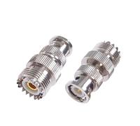 2 pièces BNC mâle vers UHF SO239 PL-259 Femelle Adaptateur coaxial RF BNC vers connecteur Jack coaxial UHF