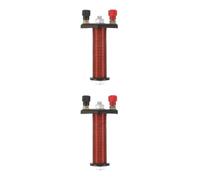 2 Pièces Bobine Magnétique D'électroaimant pour Physique, Expérience | Cuivre Émaillé, Noyau en Fer Colonne, Ports Standardisés et Bornes, pour Lycée et Démonstrations