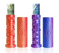 2 Pièces Boîte à Casse -Tête Labyrinthe avec Compartiment Secret,Emballage pour Argent, Bon d'achat, Petits Cadeaux et Cadeaux, Cadeau de Amusante pour Adultes et Enfants (Orange + Violet)
