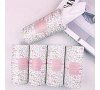 2 pièces Boîte à mouchoirs avec motif floral rose, comprend des mouchoirs en papier, support à mouchoirs rond pour voiture, convient pour la table de salle à manger de la maison, distributeur de mouch