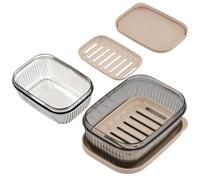 2 Pièces Boîte à Savon Portable de Voyage avec Couvercle, Porte Savon Voyage Etanche Salle de Bain, Travel Soap Dish Box, Boite Shampoing Solide, Savonnier pour Camping et Autres Activités Plein Air