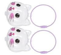 2 Pièces Boîte à Souvenirs Transparente, Porte-clés Rose Décoratif | ABS, Forme Chat, Charme Discret, pour Paquet et Clés, Souvenir Quotidien à Maison