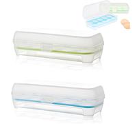 2 Pièces Boite à Œufs Plastique,Boite à Œufs Avec Couvercle,Panier à Oeufs Plastique,Boite à Œufs Transparent,Contient 20 Œufs Et Peut Être Utilisé Dans La Cuisine,Placard, Réfrigérateur,24.5 * 10.5