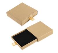 2 Pièces Boîte Cadeau à Bijoux Petite Boîte à Bijoux Bracelet Collier Boîte Cadeau Boîte de Rangement Carrée Coulissante Adaptée à Emballage de Cadeaux de Mariage de Noël de Saint Valentin