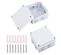 2 Pièces Boîte de Jonction Étanche IP65, Boîte de Distribution Encastrable, Boîte de Distribution Extérieure Étanche, Boîte de Dérivation, Boîte Électrique en Plastique, Boîte de Connexion