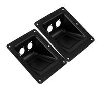 2 Pièces Boîte de Jonction Métallique pour Haut-parleur | Plaque de Bornier, Gestion des Câbles, Fixation Stable, Usage Intérieur, Fer Noir, pour Clubs