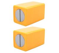 2 Pièces Boîte de Rangement ABS Jaune, Légère et Sûre | Conteneur de Recyclage pour Lames Cassées, Usage Maison et Caisse à Outils, pour Barbiers