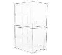 2 Pièces Boîte de Rangement Cosmétique PET avec Tiroirs | Design Ajouré, Accès Facile, Grosse Capacité, pour Accessoires Capillaires, Bijoux, Plan de Toilette